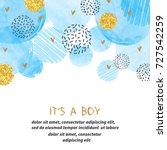 baby shower boy card design... | Shutterstock .eps vector #727542259