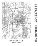 Huntsville, Alabama, United States City Map - Huntsville City Gold Map Poster Wall Art Home Decor ready to printable