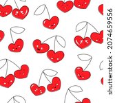 Seamless Pattern With Cherries...