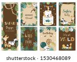 collection of safari background ... | Shutterstock .eps vector #1530468089