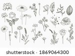 line object collection with... | Shutterstock .eps vector #1869064300