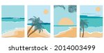beach postcard with sun sea and ... | Shutterstock .eps vector #2014003499