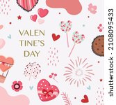 collection of valentine s day... | Shutterstock .eps vector #2108095433