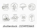 black lotus flower outline... | Shutterstock .eps vector #2154953663
