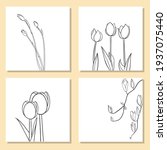 vector botanical with line art... | Shutterstock .eps vector #1937075440