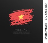 Flag Of Vietnam In Grunge Brush ...