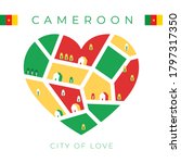 Flag Of Cameroon With Heart...