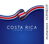 Costa Rica Flag Ribbon   Vector ...