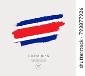 Flag Of Costa Rica In Grunge...