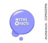 myths vs facts. banner with 3d... | Shutterstock .eps vector #2109633596