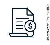 Invoice Line Icon. Payment And...