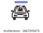 car acciden icon or logo... | Shutterstock .eps vector #1867245673