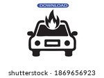 car acciden icon or logo... | Shutterstock .eps vector #1869656923