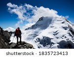 Mountaineer In The Swiss Alps