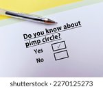 Small photo of One person is answering question about trafficking. He knows about pimp circle.
