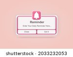 pink reminder in 3d design... | Shutterstock .eps vector #2033232053