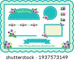 Cute Pansy Graphic Elements...