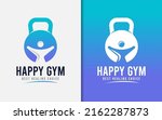 happy gym logo design.... | Shutterstock .eps vector #2162287873