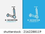 electric scooter logo design... | Shutterstock .eps vector #2162288119