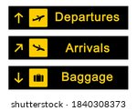 airport signs set. airport... | Shutterstock .eps vector #1840308373