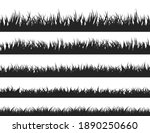 set of black silhouettes grass. ... | Shutterstock .eps vector #1890250660