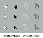 pointer click icon set. hand... | Shutterstock .eps vector #1900858930