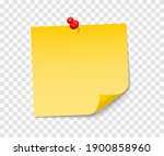 yellow sheet of note paper with ... | Shutterstock .eps vector #1900858960