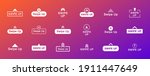 swipe up icon set. arrow up... | Shutterstock .eps vector #1911447649