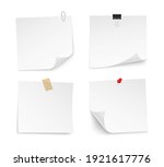 white sticky note paper with... | Shutterstock .eps vector #1921617776