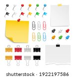 note paper  pins and paper... | Shutterstock .eps vector #1922197586
