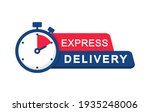 Express Delivery Logo. Timer...