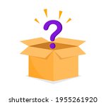 mystery box concept. opened... | Shutterstock .eps vector #1955261920