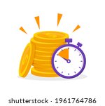 time is money concept with... | Shutterstock .eps vector #1961764786