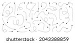 hand drawn dotted arrows set.... | Shutterstock .eps vector #2043388859