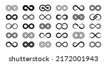 infinity symbols. set of...