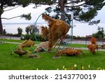 Sea Animals Grass Sculptures...