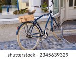 Small photo of Classic style bicycle Johnny Loco at the old town of Kranj on a sunny summer day