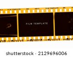 Small photo of (35 mm.) film collections frame.With black space.film camera.text space.film template.