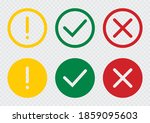 set of flat round check mark ... | Shutterstock .eps vector #1859095603