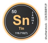 tin  stannum sn chemical... | Shutterstock . vector #1365088919