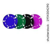 various casino chips  isolated... | Shutterstock . vector #1954304290
