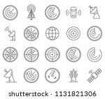 set of radar related vector... | Shutterstock .eps vector #1131821306
