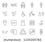 Set Of Wc Related Vector Line...