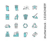 simple set of disposal related... | Shutterstock .eps vector #1310424859