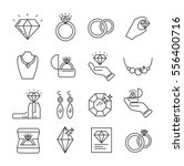 set of jewelry related vector... | Shutterstock .eps vector #556400716