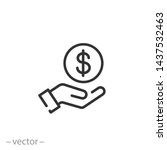 save money icon  salary money ... | Shutterstock .eps vector #1437532463