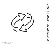 two arrow spin icon  recycle... | Shutterstock .eps vector #1905141526