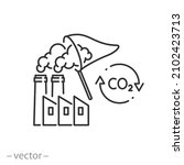 capture co2 emission icon ... | Shutterstock .eps vector #2102423713