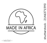 made in africa icon  african... | Shutterstock .eps vector #2146371593