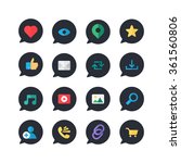 web icons for blog and social... | Shutterstock .eps vector #361560806